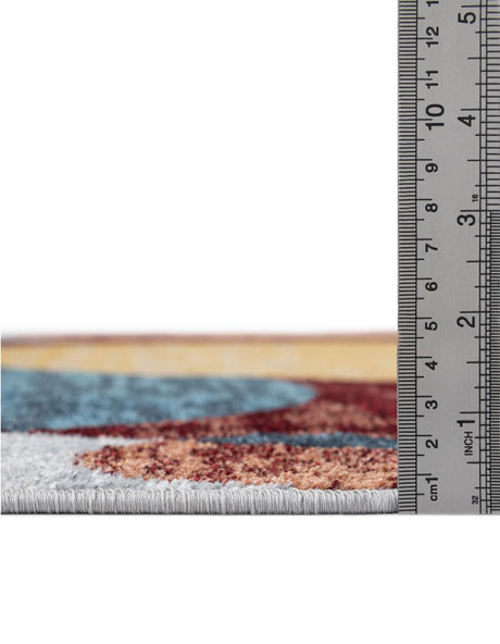 Washable Multicolor 3' 3 x 3' 3 Kamala Washable Round Area Rug Easy to Clean Stain Resistant & Durable 100% Polyester Spill-Friendly Carpet for Sale at Rug Engine