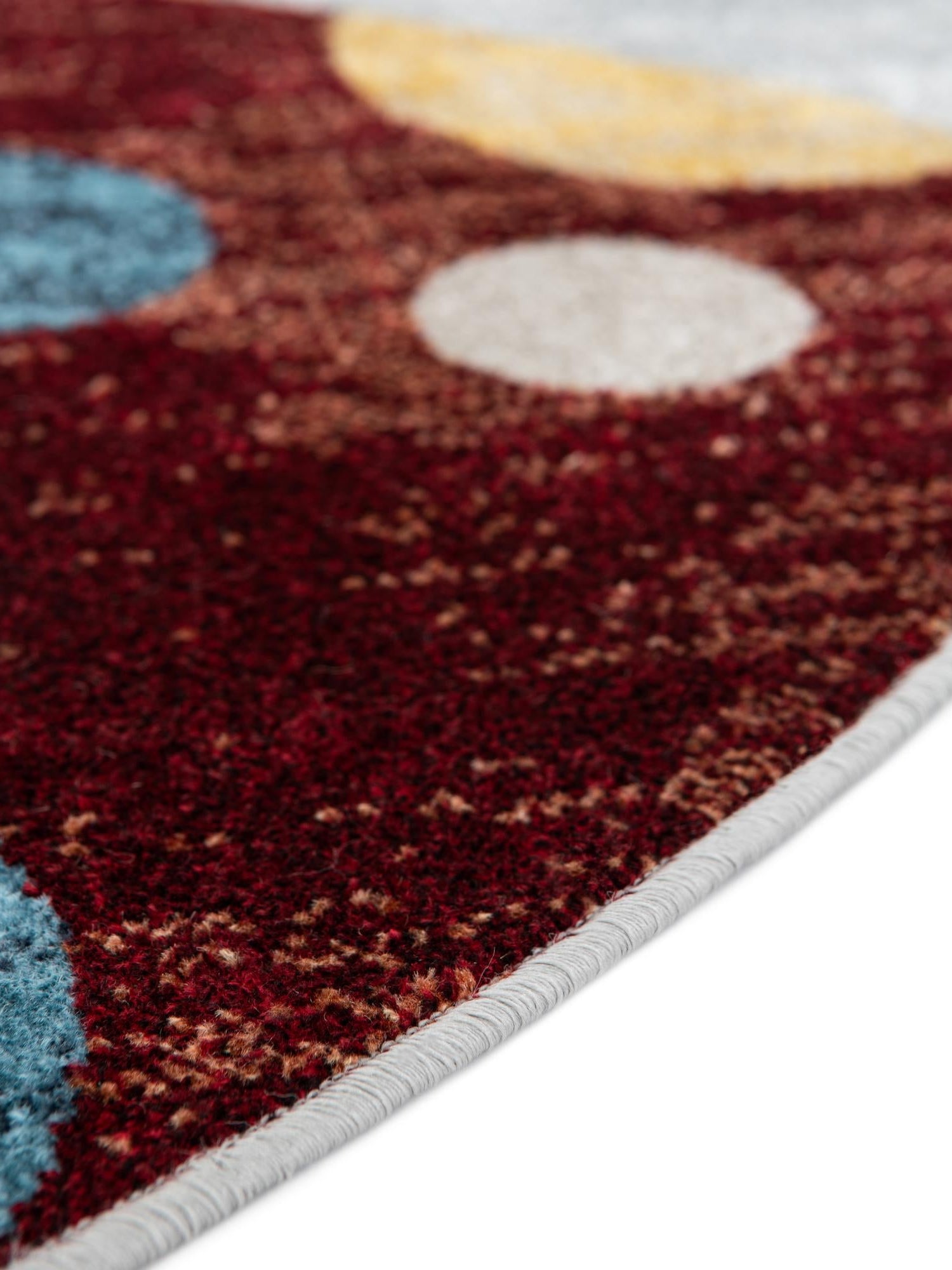 Washable Multicolor 3' 3 x 3' 3 Kamala Washable Round Area Rug Easy to Clean Stain Resistant & Durable 100% Polyester Spill-Friendly Carpet for Sale at Rug Engine