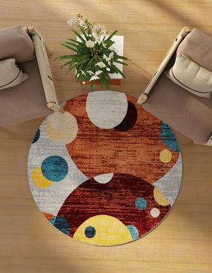 Multicolor 5' 3 x 5' 3 Kamala Washable Round Rug