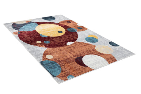 Washable Multicolor 5' 3 x 8' Kamala Washable Rectangle Area Rug Easy to Clean Stain Resistant & Durable 100% Polyester Spill-Friendly Carpet for Sale at Rug Engine