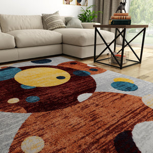 Multicolor 5' 3 x 8' Kamala Washable Rectangle Rug
