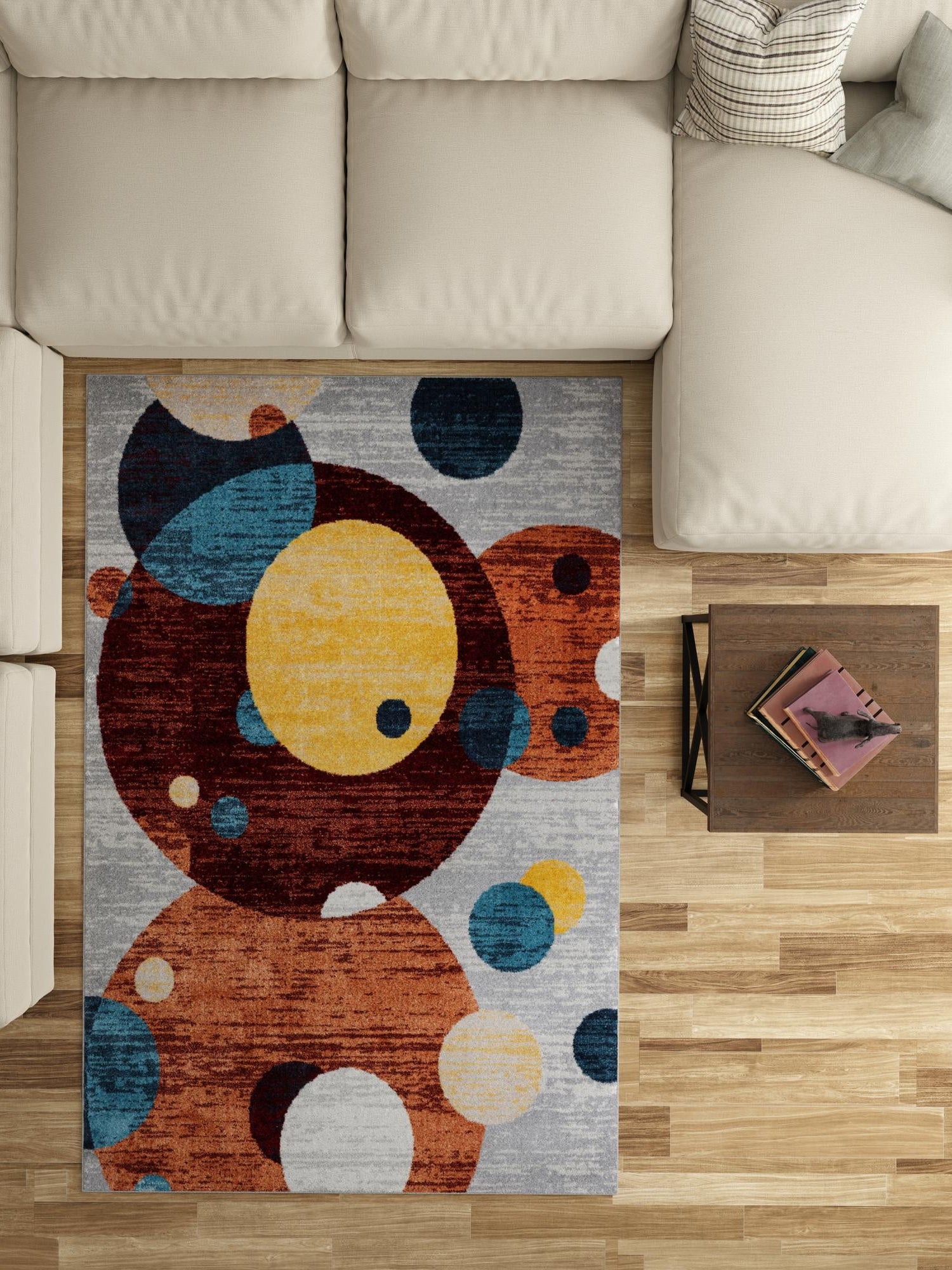 Washable Multicolor 9' x 12' Kamala Washable Rectangle Area Rug Easy to Clean Stain Resistant & Durable 100% Polyester Spill-Friendly Carpet for Sale at Rug Engine