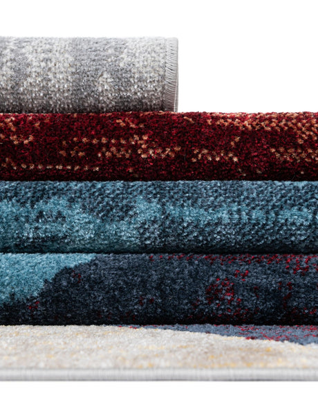 Washable Multicolor 5' 3 x 5' 3 Kamala Washable Square Area Rug Easy to Clean Stain Resistant & Durable 100% Polyester Spill-Friendly Carpet for Sale at Rug Engine
