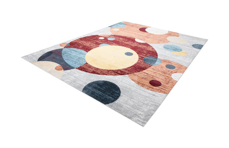 Washable Multicolor 9' x 12' Kamala Washable Rectangle Area Rug Easy to Clean Stain Resistant & Durable 100% Polyester Spill-Friendly Carpet for Sale at Rug Engine