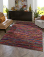 Multicolor Black 7' 10 x 10' Chindi Cotton Rectangle Area Rug Interior Design Home Decor Carpet Mat for Sale at Rug Engine