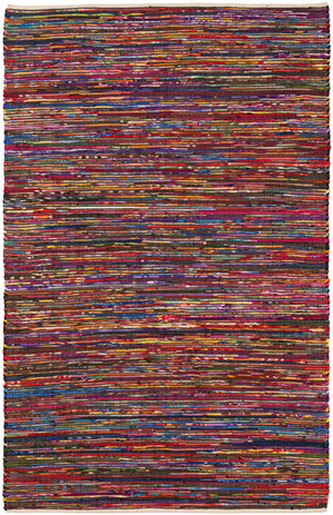 Multicolor Black 5' 1 x 8' Chindi Cotton Rectangle Area Rug Interior Design Home Decor Carpet Mat for Sale at Rug Engine