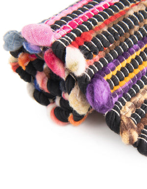 Multicolor Black 2' x 8' Chindi Cotton Runner Rug