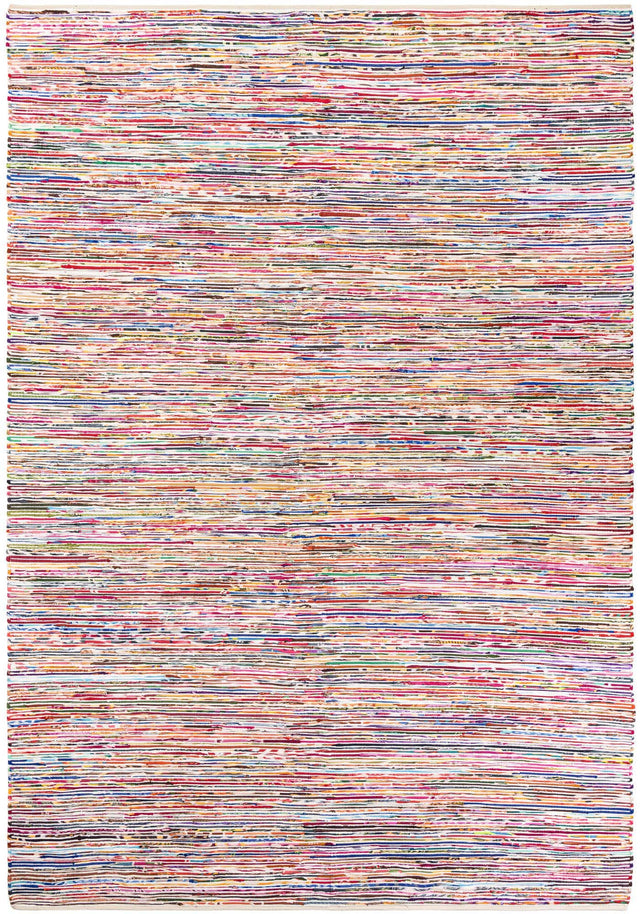 Multicolor White 10' x 14' Chindi Cotton Rectangle Area Rug Interior Design Home Decor Carpet Mat for Sale at Rug Engine