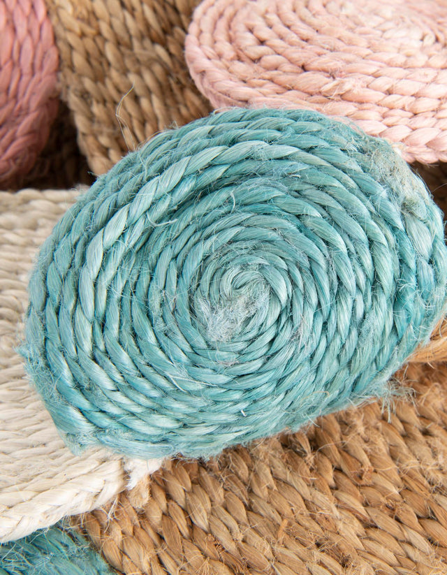 Multicolor 4' 1 x 4' 1 Braided Jute Round Rug