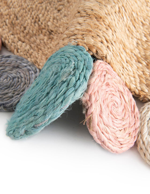 Multicolor 4' 1 x 4' 1 Braided Jute Round Rug