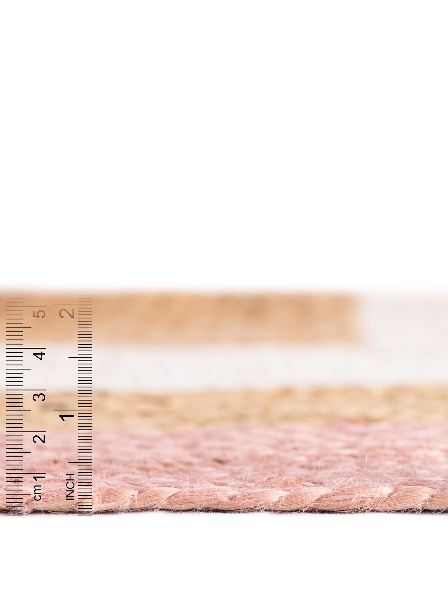 Pink White Natural 6' 1 x 9' Braided Jute Rectangle Area Rug 100% Jute Hand Braided Natural Eco-Friendly Boho Style Carpet for Living Rooms Dining Office Space Dorms for Sale at Rug Engine