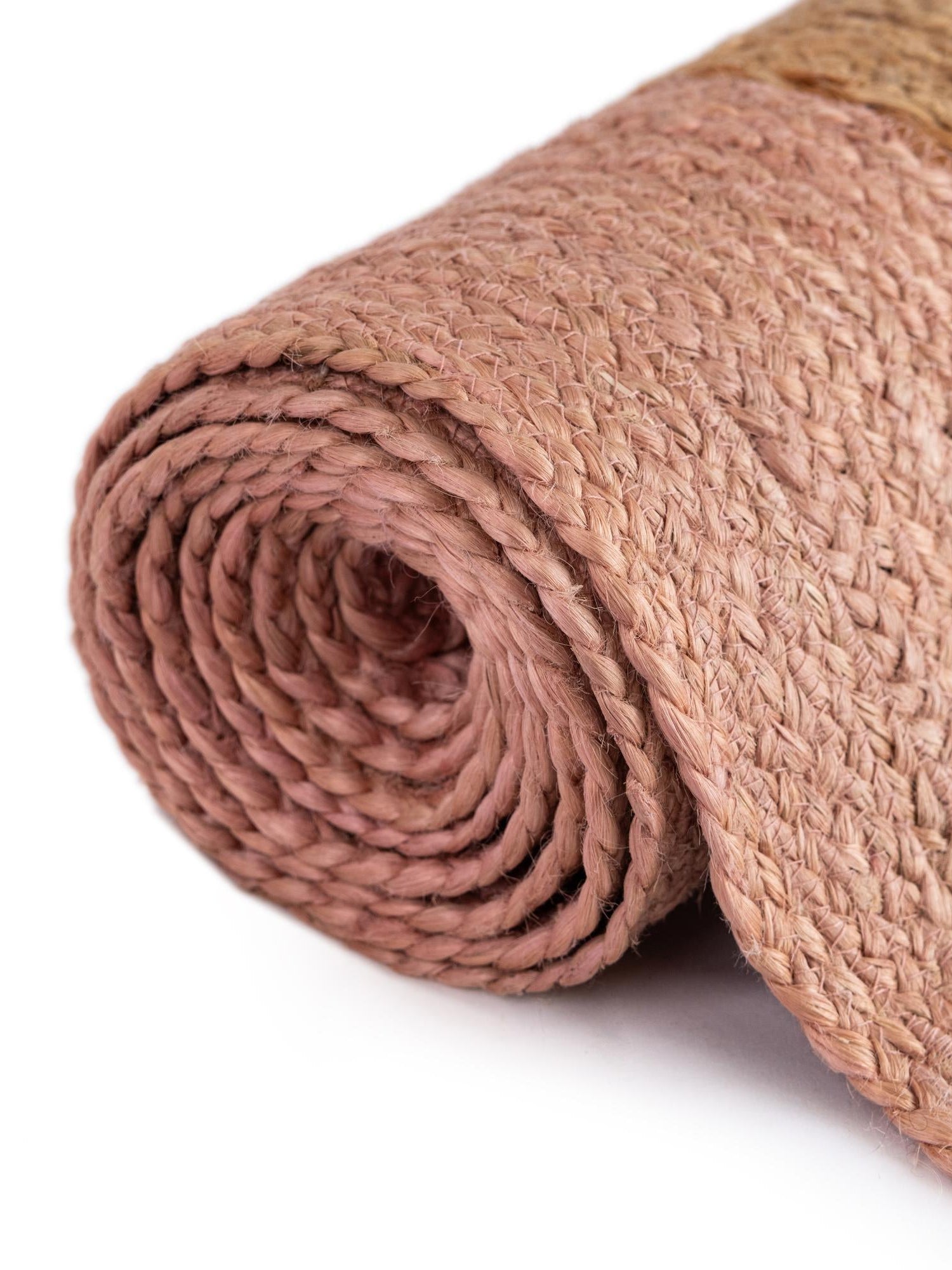 Pink White Natural 10' x 14' 1 Braided Jute Rectangle Area Rug 100% Jute Hand Braided Natural Eco-Friendly Boho Style Carpet for Living Rooms Dining Office Space Dorms for Sale at Rug Engine