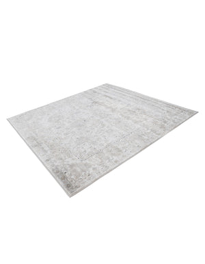 Ivory 5' 3 x 5' 3 Portland Square Area Rug 85% Polypropylene & 15% Polyester Vintage Distressed Traditional Carpet for Home Decor for Sale at Rug Engine