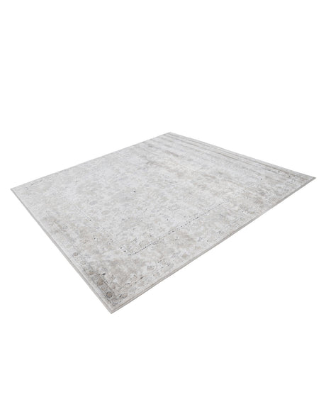 Ivory 5' 3 x 5' 3 Portland Square Area Rug 85% Polypropylene & 15% Polyester Vintage Distressed Traditional Carpet for Home Decor for Sale at Rug Engine