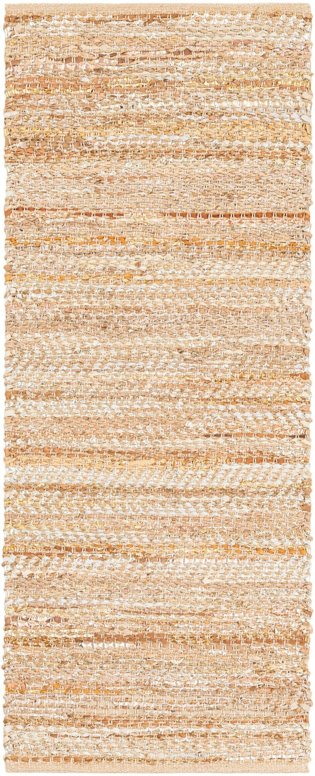 Natural 2' x 5' 1 Leather Metallic Jute Runner Area Rug Hand Woven All Natural Jute & Leather Unique Carpet for Living Rooms, Bedroom, Office, Kitchen, Dorms for Sale at Rug Engine