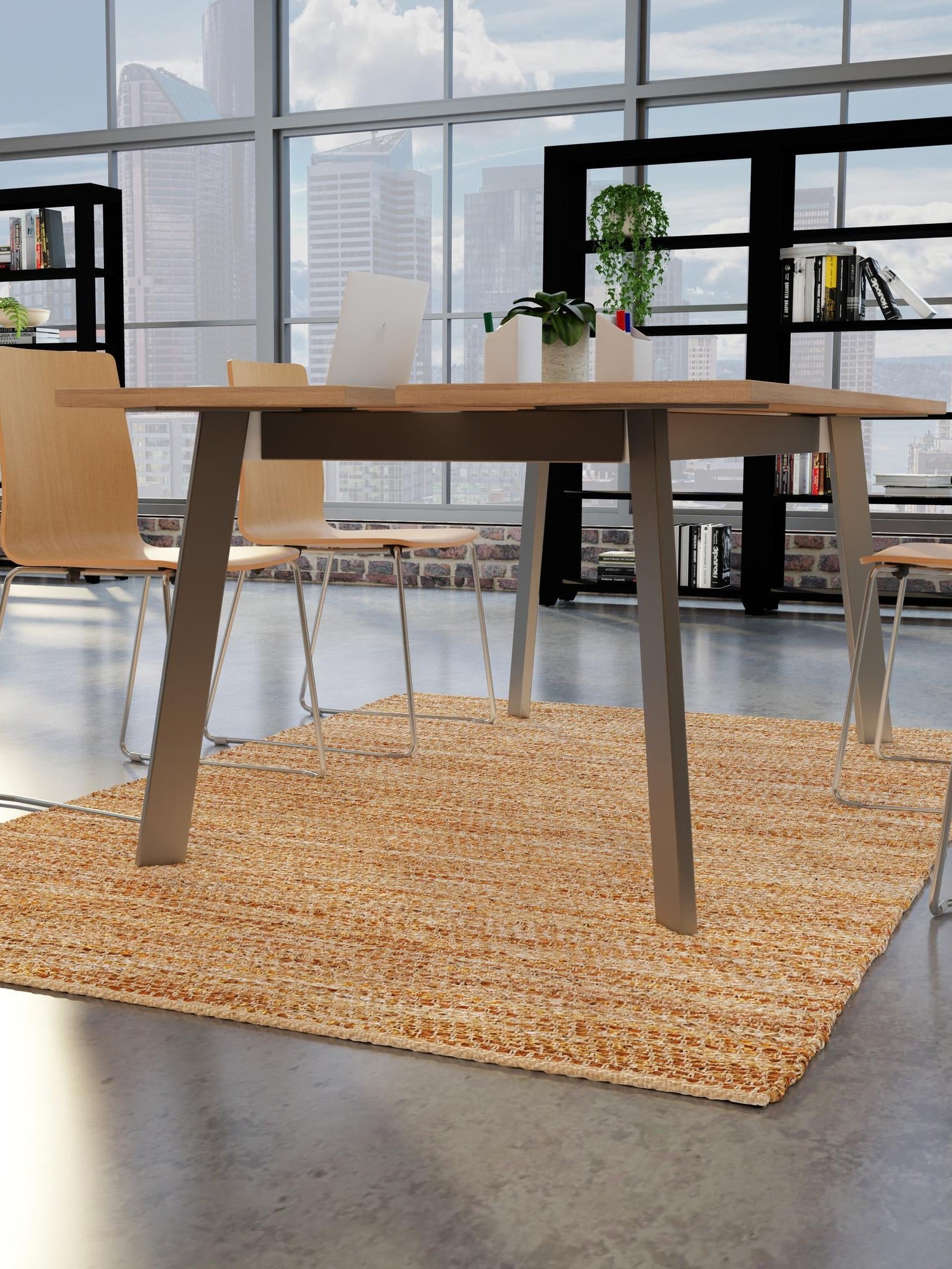 Natural 10' x 14' 1 Leather Metallic Jute Rectangle Area Rug Hand Woven All Natural Jute & Leather Unique Carpet for Living Rooms, Bedroom, Office, Kitchen, Dorms for Sale at Rug Engine