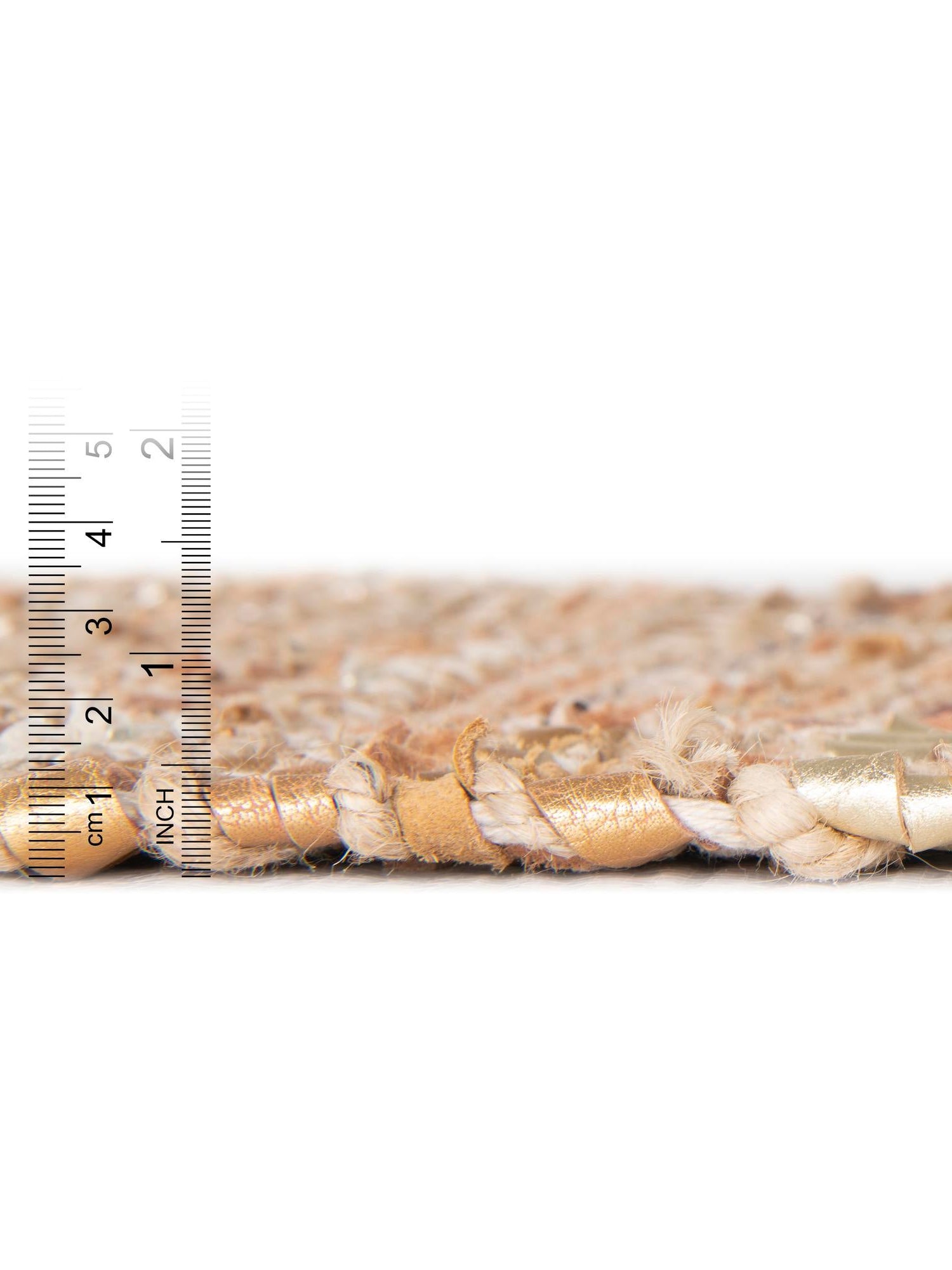 Natural 2' x 3' 1 Leather Metallic Jute Rectangle Area Rug Hand Woven All Natural Jute & Leather Unique Carpet for Living Rooms, Bedroom, Office, Kitchen, Dorms for Sale at Rug Engine