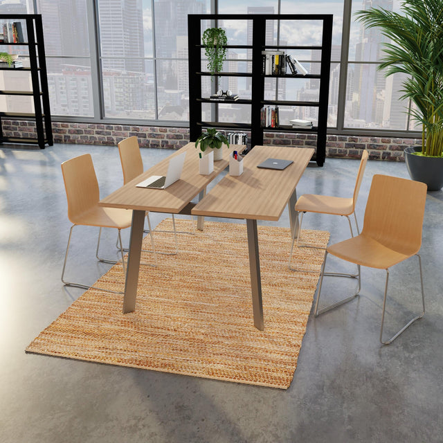 Natural 4' 1 x 6' 1 Leather Metallic Jute Rectangle Area Rug Hand Woven All Natural Jute & Leather Unique Carpet for Living Rooms, Bedroom, Office, Kitchen, Dorms for Sale at Rug Engine