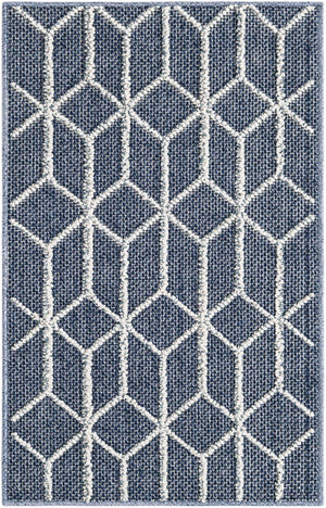 Navy Blue 2' x 3' 1 Symphony Outdoor Rectangle Area Rug Weather Resistant for Patio, Deck, Terrace, Balcony, Porch Durable Outside Carpet for Sale at Rug Engine