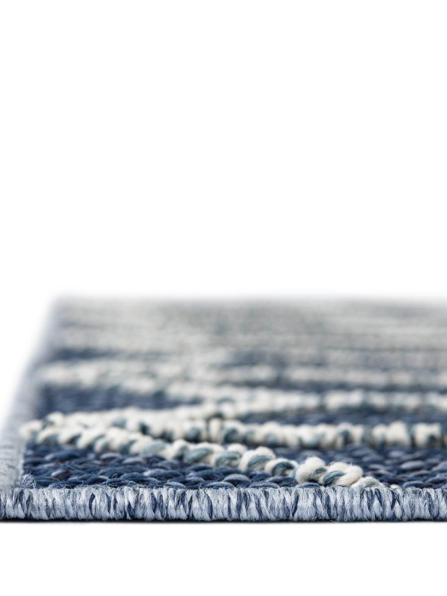Navy Blue 2' 7 x 12' Symphony Outdoor Runner Area Rug Weather Resistant for Patio, Deck, Terrace, Balcony, Porch Durable Outside Carpet for Sale at Rug Engine