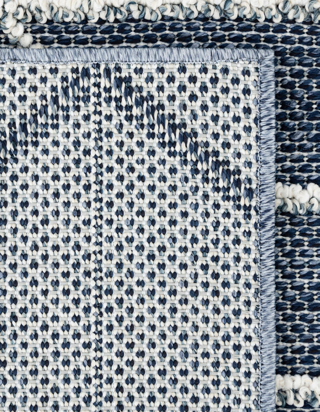 Navy Blue 2' 7 x 12' Symphony Outdoor Runner Area Rug Weather Resistant for Patio, Deck, Terrace, Balcony, Porch Durable Outside Carpet for Sale at Rug Engine