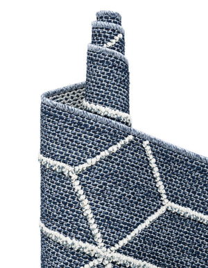 Navy Blue 2' 7 x 12' Symphony Outdoor Runner Area Rug Weather Resistant for Patio, Deck, Terrace, Balcony, Porch Durable Outside Carpet for Sale at Rug Engine