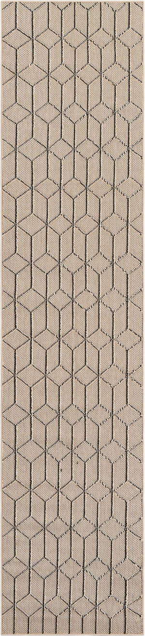 Khaki 2' 7 x 12' Symphony Outdoor Runner Area Rug Weather Resistant for Patio, Deck, Terrace, Balcony, Porch Durable Outside Carpet for Sale at Rug Engine