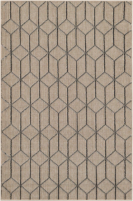 Khaki 4' 1 x 6' 1 Symphony Outdoor Rectangle Rug