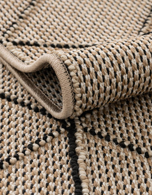 Khaki 3' 1 x 3' 1 Symphony Outdoor Round Area Rug Weather Resistant for Patio, Deck, Terrace, Balcony, Porch Durable Outside Carpet for Sale at Rug Engine
