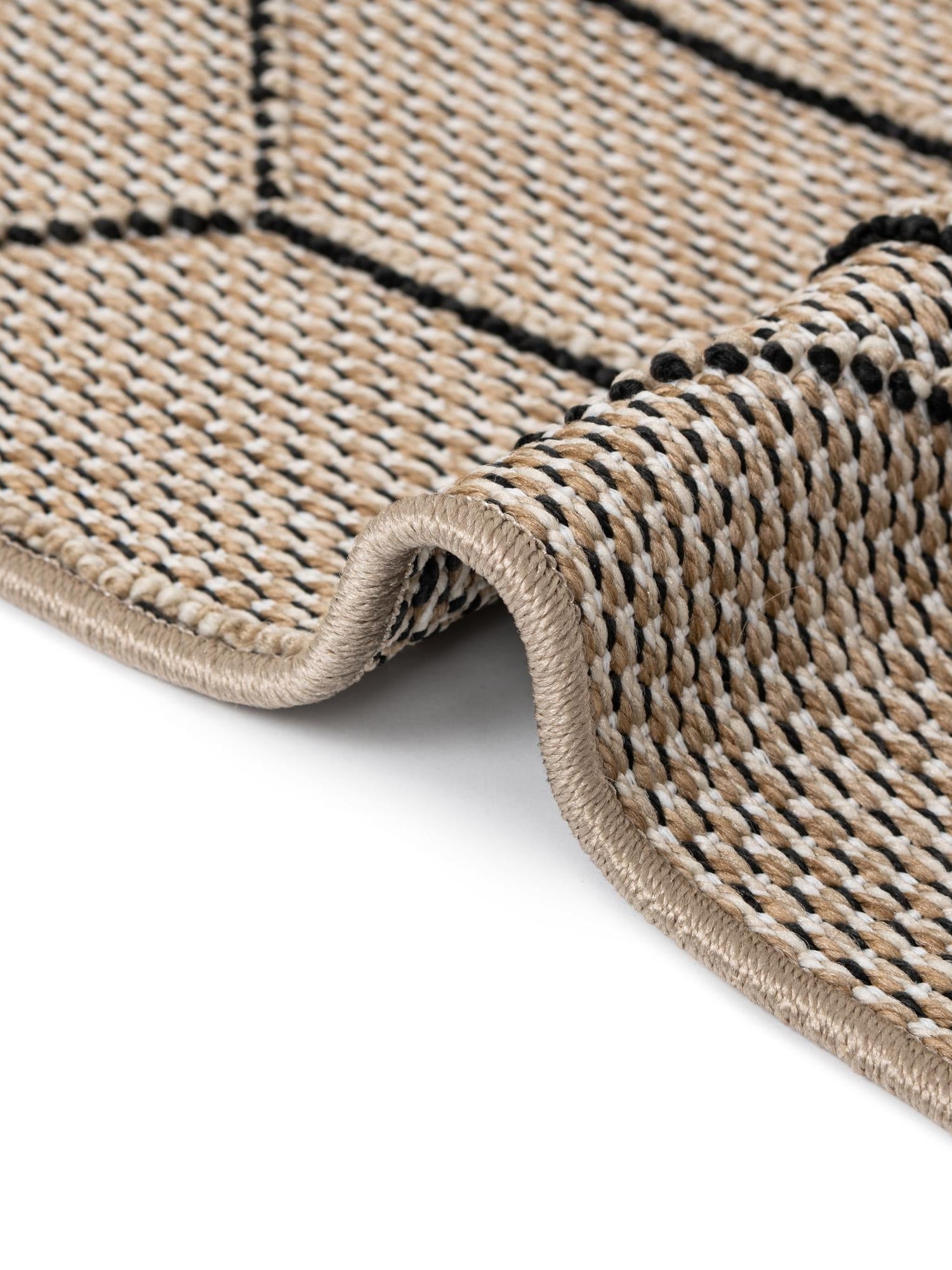 Khaki 5' 3 x 5' 3 Symphony Outdoor Round Area Rug Weather Resistant for Patio, Deck, Terrace, Balcony, Porch Durable Outside Carpet for Sale at Rug Engine