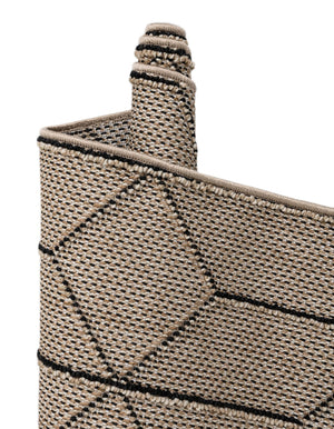 Khaki 5' 3 x 5' 3 Symphony Outdoor Round Area Rug Weather Resistant for Patio, Deck, Terrace, Balcony, Porch Durable Outside Carpet for Sale at Rug Engine