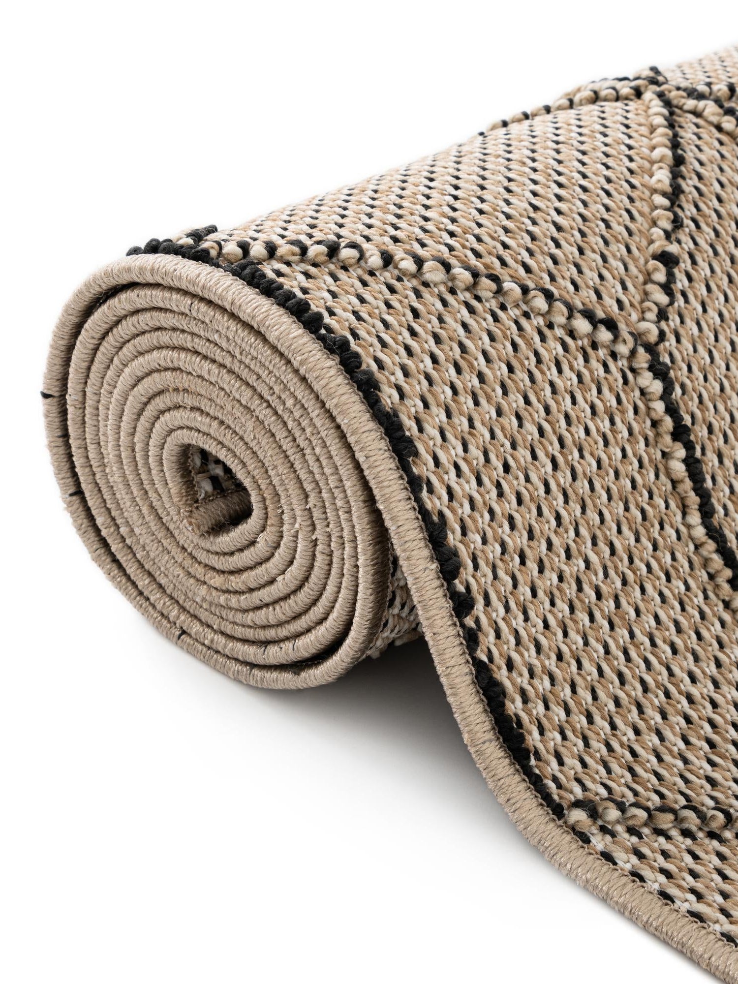 Khaki 5' 3 x 5' 3 Symphony Outdoor Round Area Rug Weather Resistant for Patio, Deck, Terrace, Balcony, Porch Durable Outside Carpet for Sale at Rug Engine