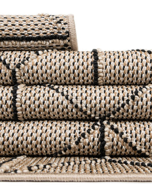 Khaki 3' 1 x 3' 1 Symphony Outdoor Round Area Rug Weather Resistant for Patio, Deck, Terrace, Balcony, Porch Durable Outside Carpet for Sale at Rug Engine