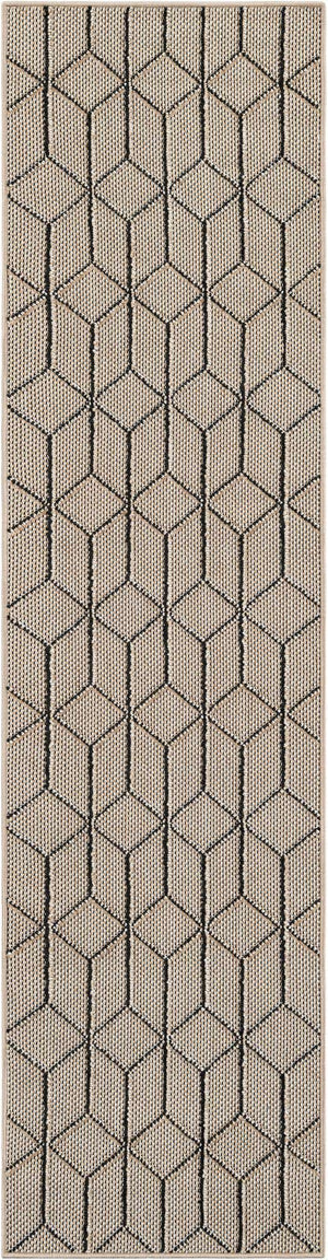 Khaki 2' x 8' Symphony Outdoor Runner Area Rug Weather Resistant for Patio, Deck, Terrace, Balcony, Porch Durable Outside Carpet for Sale at Rug Engine