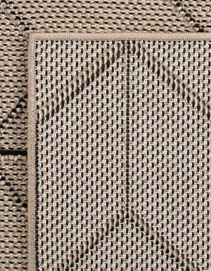 Khaki 7' 10 x 7' 10 Symphony Outdoor Square Area Rug Weather Resistant for Patio, Deck, Terrace, Balcony, Porch Durable Outside Carpet for Sale at Rug Engine