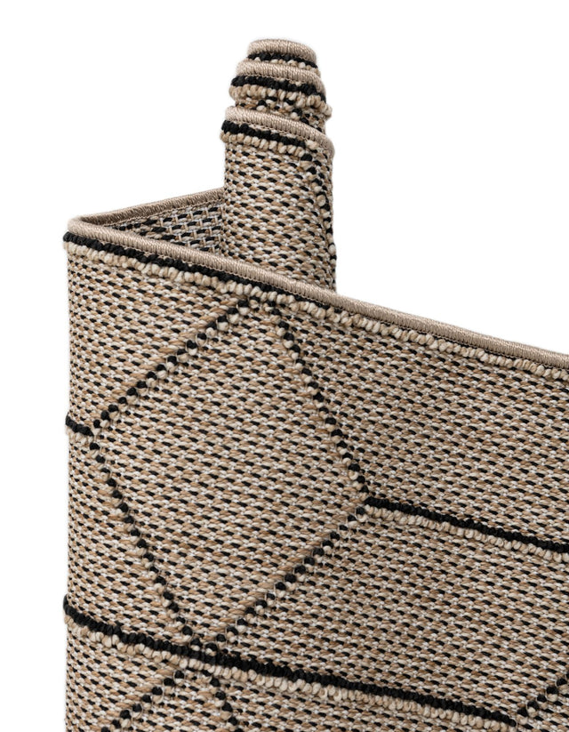 Khaki 7' 10 x 7' 10 Symphony Outdoor Square Area Rug Weather Resistant for Patio, Deck, Terrace, Balcony, Porch Durable Outside Carpet for Sale at Rug Engine
