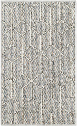 Light Gray 2' x 3' 1 Symphony Outdoor Rectangle Area Rug Weather Resistant for Patio, Deck, Terrace, Balcony, Porch Durable Outside Carpet for Sale at Rug Engine