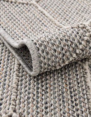 Light Gray 5' 3 x 5' 3 Symphony Outdoor Round Area Rug Weather Resistant for Patio, Deck, Terrace, Balcony, Porch Durable Outside Carpet for Sale at Rug Engine