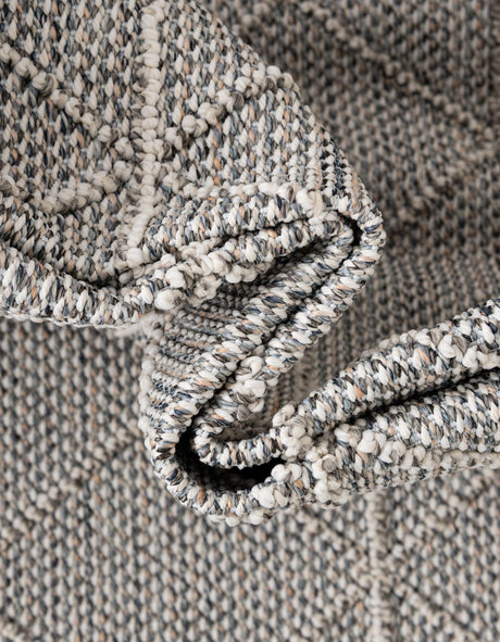 Light Gray 5' 3 x 5' 3 Symphony Outdoor Round Area Rug Weather Resistant for Patio, Deck, Terrace, Balcony, Porch Durable Outside Carpet for Sale at Rug Engine