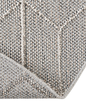 Light Gray 5' 3 x 5' 3 Symphony Outdoor Round Area Rug Weather Resistant for Patio, Deck, Terrace, Balcony, Porch Durable Outside Carpet for Sale at Rug Engine