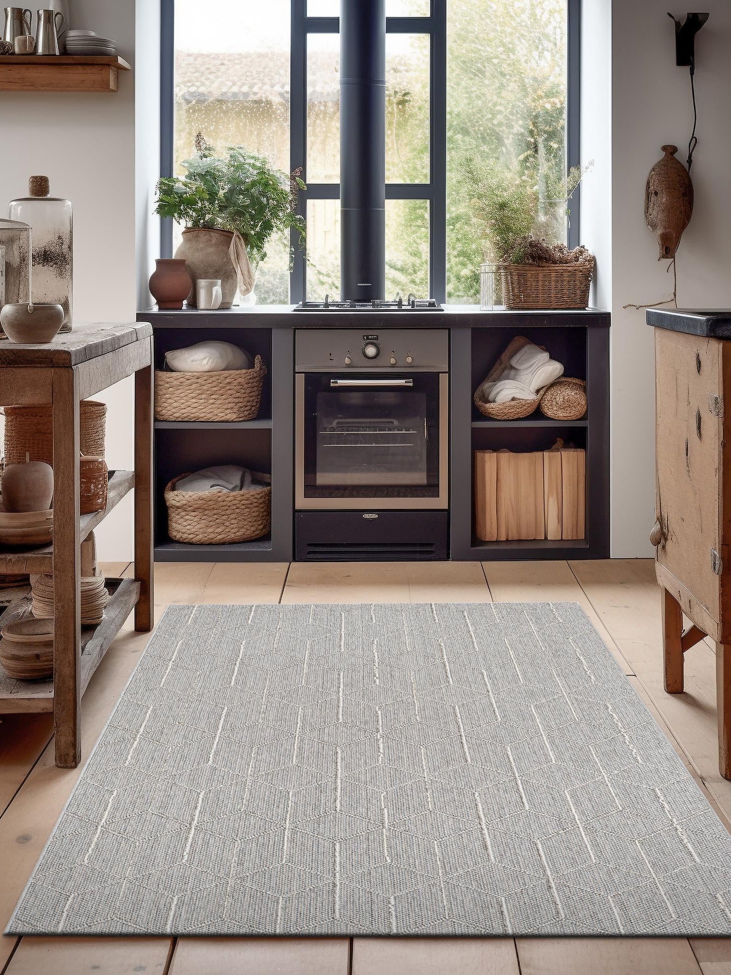 Light Gray 7' 10 x 10' Symphony Outdoor Rectangle Area Rug Weather Resistant for Patio, Deck, Terrace, Balcony, Porch Durable Outside Carpet for Sale at Rug Engine