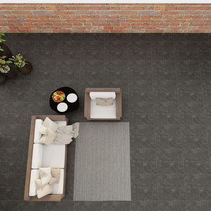 Light Gray 9' x 12' Symphony Outdoor Rectangle Area Rug Weather Resistant for Patio, Deck, Terrace, Balcony, Porch Durable Outside Carpet for Sale at Rug Engine