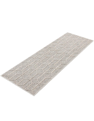 Light Gray 2' x 6' 1 Symphony Outdoor Runner Area Rug Weather Resistant for Patio, Deck, Terrace, Balcony, Porch Durable Outside Carpet for Sale at Rug Engine