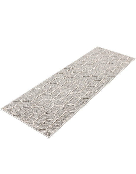 Light Gray 2' x 6' 1 Symphony Outdoor Runner Area Rug Weather Resistant for Patio, Deck, Terrace, Balcony, Porch Durable Outside Carpet for Sale at Rug Engine