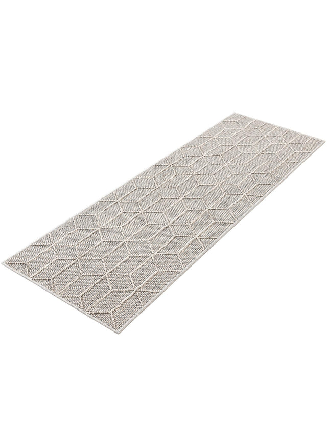 Light Gray 2' x 6' 1 Symphony Outdoor Runner Area Rug Weather Resistant for Patio, Deck, Terrace, Balcony, Porch Durable Outside Carpet for Sale at Rug Engine