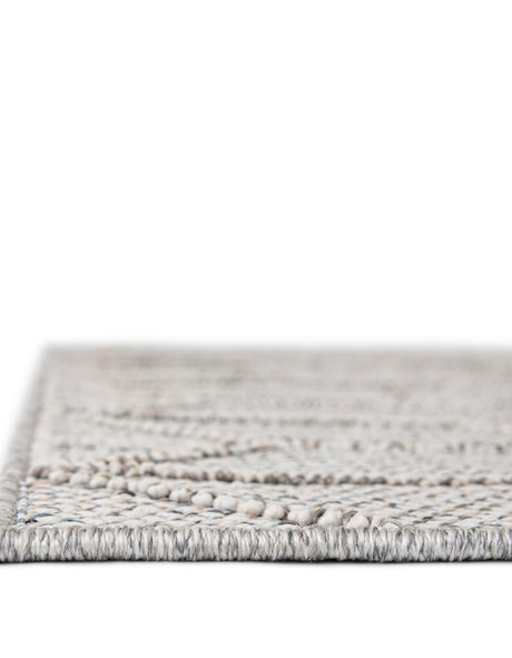 Light Gray 2' x 6' 1 Symphony Outdoor Runner Area Rug Weather Resistant for Patio, Deck, Terrace, Balcony, Porch Durable Outside Carpet for Sale at Rug Engine