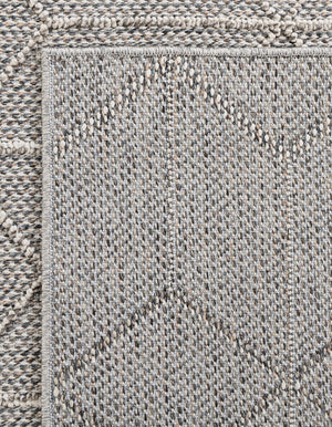 Light Gray 2' x 6' 1 Symphony Outdoor Runner Area Rug Weather Resistant for Patio, Deck, Terrace, Balcony, Porch Durable Outside Carpet for Sale at Rug Engine