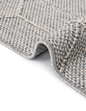 Light Gray 2' x 6' 1 Symphony Outdoor Runner Area Rug Weather Resistant for Patio, Deck, Terrace, Balcony, Porch Durable Outside Carpet for Sale at Rug Engine