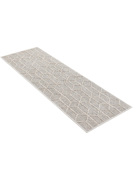 Light Gray 2' x 6' 1 Symphony Outdoor Runner Area Rug Weather Resistant for Patio, Deck, Terrace, Balcony, Porch Durable Outside Carpet for Sale at Rug Engine