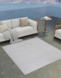 Light Gray 7' 10 x 7' 10 Symphony Outdoor Square Area Rug Weather Resistant for Patio, Deck, Terrace, Balcony, Porch Durable Outside Carpet for Sale at Rug Engine